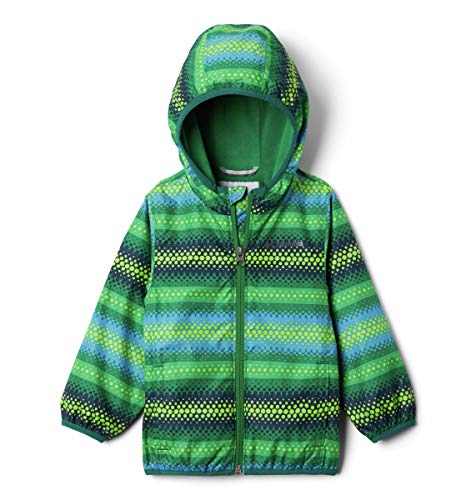 Columbia Baby Mini Pixel Grabber II Wind Jacket, True Green Bubble Stripes, 6-12 Months