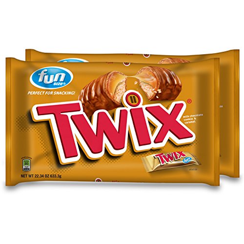 TWIX Caramel Fun Size Chocolate Cookie Bar Candy 22.34-Ounce Bag (Pack of 2)