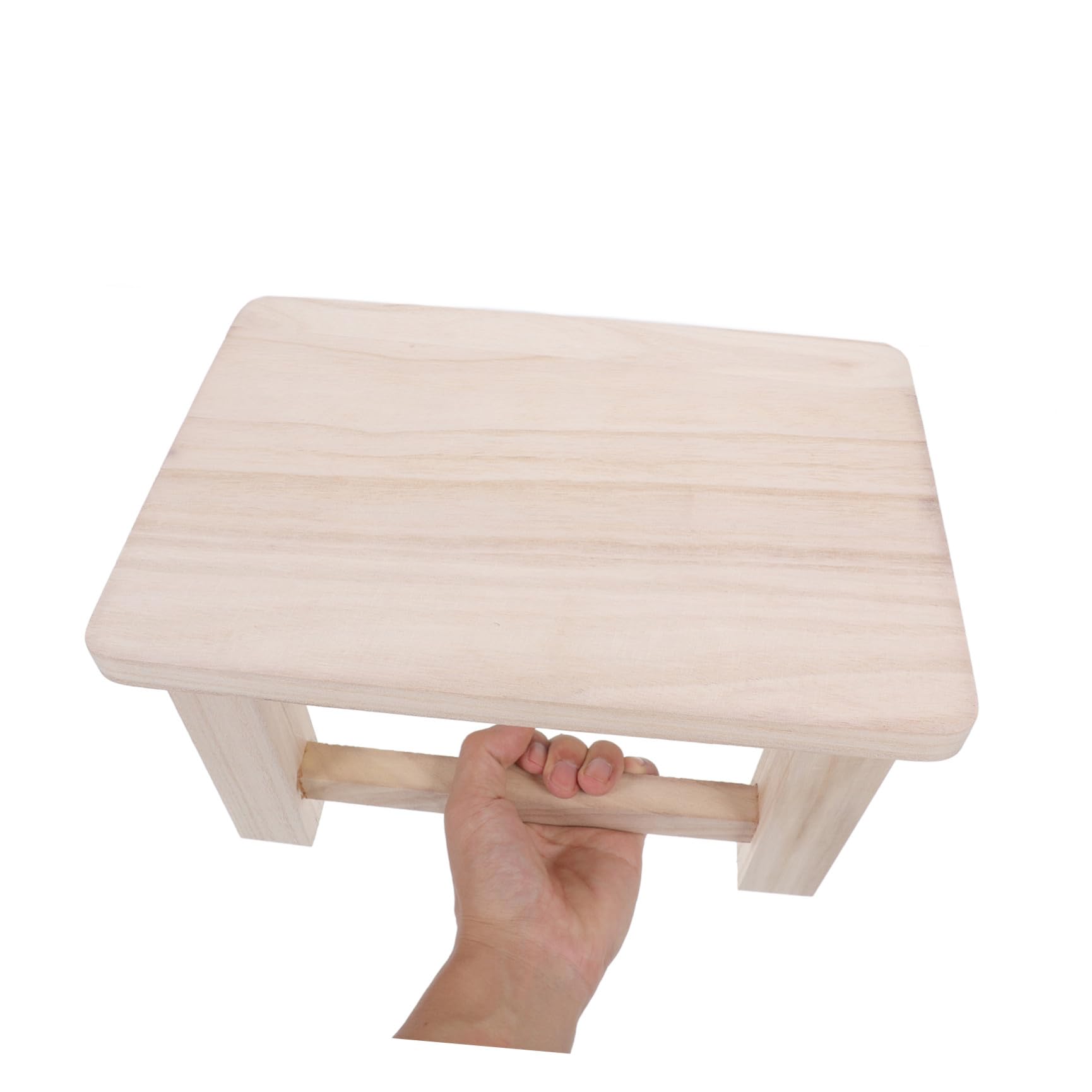 Taburete Pequeño de Madera Maciza para Niños, Cambiador de Zapatos