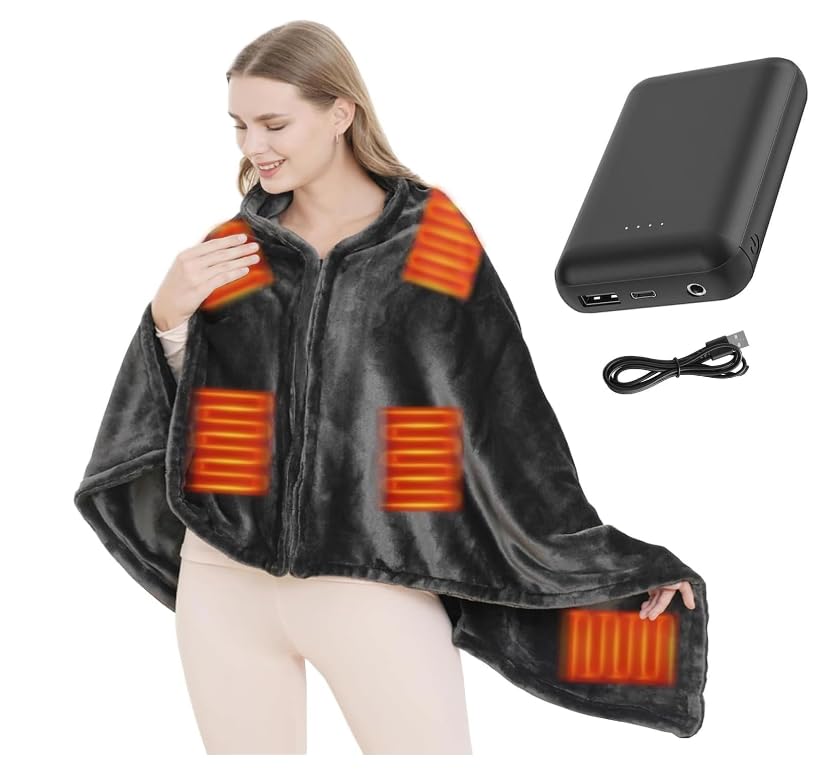 Couverture Chauffante USB, 160x90 cm Couverture Chauffante Sans Fil