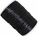 Rockin Beads Brand Black 1.5mm Waxed Cotton Jewelry Macrame Craft Cord 80 Yards Wolven Round