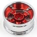 hobbysoul 2pcs RC 1/10 Aluminum Alloy Wheel Rims Hex 12mm Adjustable Offset Fit 1:10 RC On Road Drift Touring Car Tires (Silver & Red Color)
