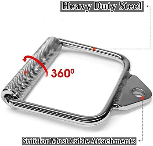 DOHOO Cable Machine Handle Attachments, Rowing Machine Handle Set Pull Down Exercise Handles for Home Gym