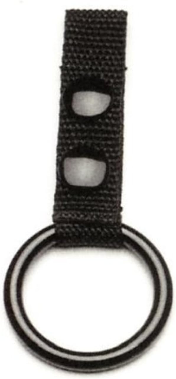 Police Nylon Web Night Stick Baton Ring Holder for Duty Belt with 2 Black Snaps