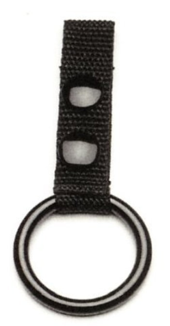 POLICE MAGNUMPOLICE NYLON WEB NIGHT STICK BATON RING HOLDER FOR DUTY BELT WITH 2 BLACK SNAPS