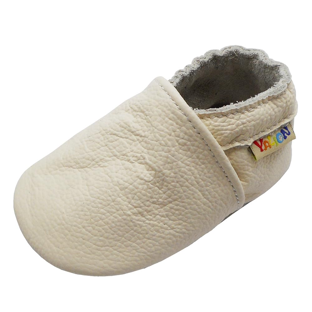 YALION Baby Shoes Soft Sole First Walking Crib Shoes, Slip-on Baby Boys Girls Slippers for Infant Toddlers, Non-Slip Leather Baby Moccasins — view 24