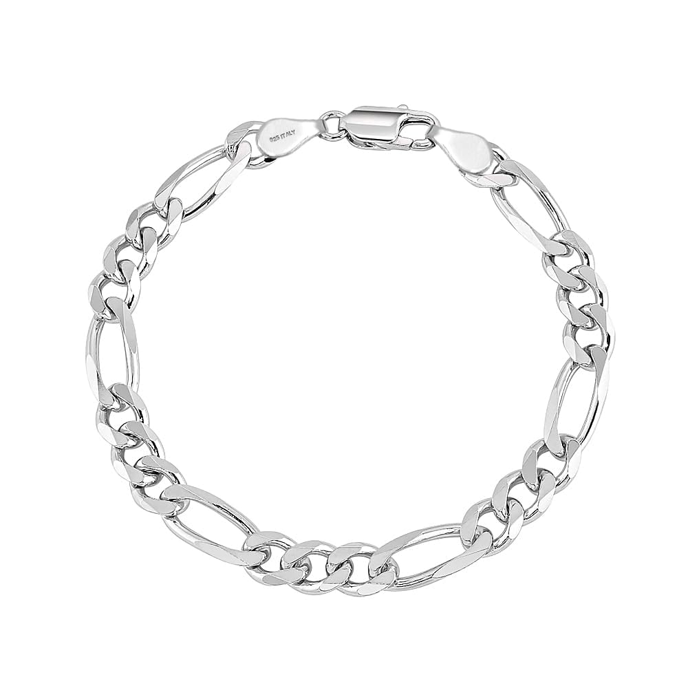 LeCalla Bracciale A Catena Sfere In Argento 925 4mm – Fatto A Mano Con Moschettone – Made In Italy – 6.5-8 Pollici