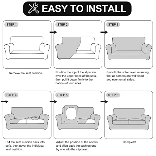 Festicorp Velvet Sofa Covers For 2 Cushion Couch Sofa Slipcovers For 2 Seat Cushion Couch, Stretch Love Seat Couch Covers, 3 Piece Couch Cover, Thick Furniture Covers For Dogs Pets, Peacock Blue #TOP6