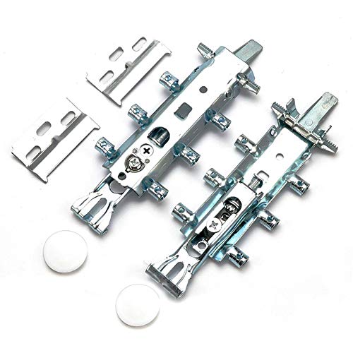 Tiberham - Perchas Ocultas para Armario de Ccina, 2 Unidades, Soporte Universal para Colgar en la Pared, Placas de Armario de Cocina Resistentes, Soportes de Suspensión con Tapas de Cubierta