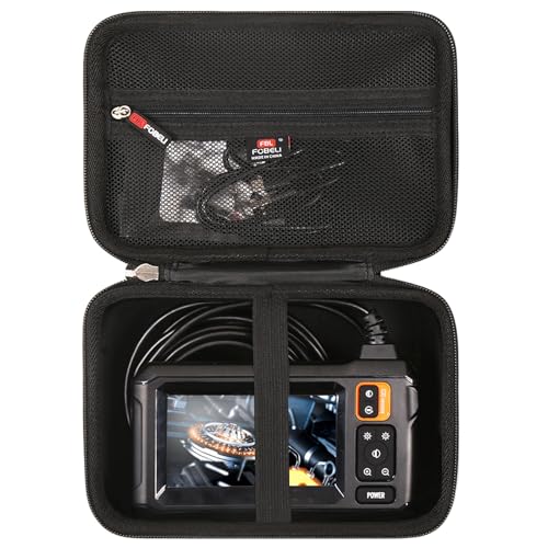 Image of FBLFOBELI Hard Case for MugEasy /Daxiongmao /DEPSTECH /Telsong Borescopes | Hard EVA Shell for TGJOR /SKYBASIC /Lightswim /COOVIE Borescope Inspection Camera, Fits 4.3'' Screen, Waterproof, Black