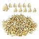 200 Stücke Herzform Musterbeutelklammern,Mini Herzförmige Brads Musterklammern Herz Metall 8MM,Herz Metall Scrapbooking Brads,Gold Rundkopfklammern Verschlussklammern für DIY Scrapbooking Basteln