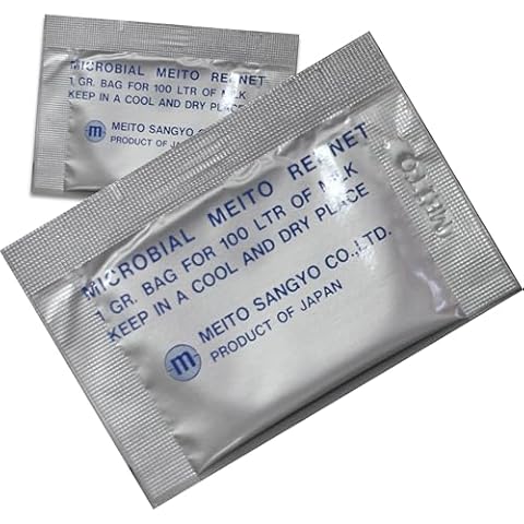 Meito Microbial Rennet Cheese Enzyme Homemade Cheese making 2 x 1 gr. (for 52 gallons/200L of milk) Cover
