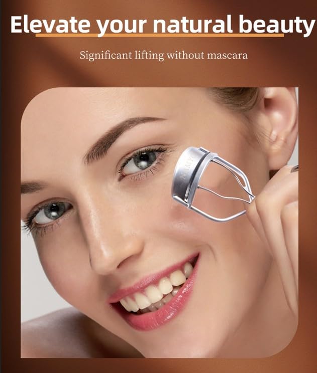 Premium Eyelash Curler, Pearl Silver – Long-Lasting Natural Curl for All Eye Shapes, 5-Year Refill Pads Supply, Satin Travel Pouch & Luxury Gift Box - Image 5