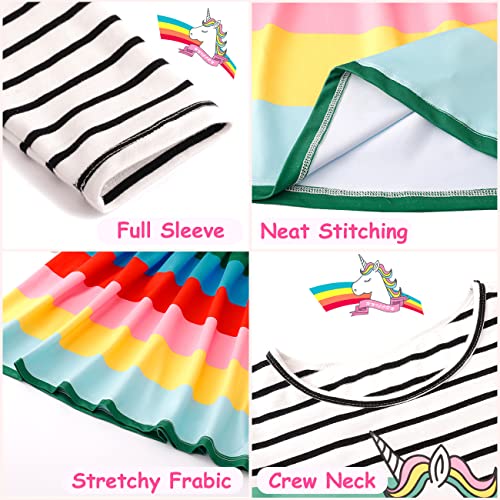 VASCHY Cute Long Sleeve Princess Party Outfit, Toddler to Big Kid Girls Clothing 2-10T4