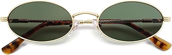 Retro Oval Cat Eye Sunglasses for Women Y2k Trendy Narrow 90s Sunnies Designer Sun Glasses AP3721
