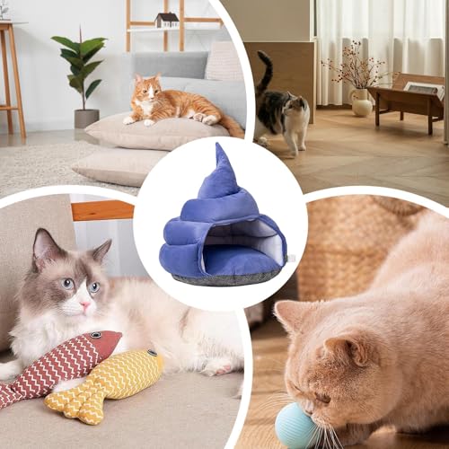Lit couvert pour chat en forme de tente douce et confortable - 5