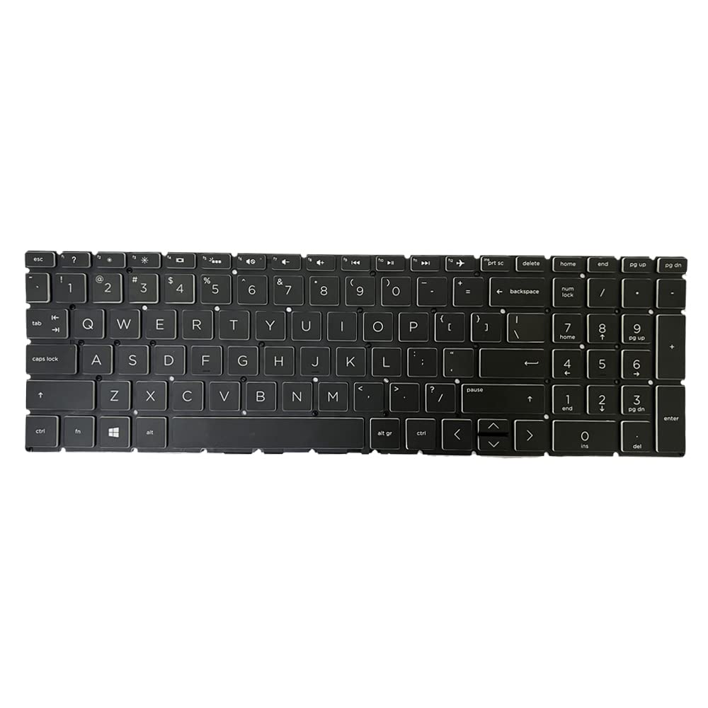 Gintai Tastiera di ricambio per computer portatili retroilluminata US per HP Pavilion Gaming 15-DK 15-EC 15T-DK 15-CR 15-CS PK1328B3A09