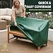 KEPLIN Garden Bench Cover Waterproof – Heavy Duty Patio 3-Seater Furniture Cover | Laminated Polyethylene, Windproof, Anti-UV | Brass Eyelets & Tie Cords | Fits Rattan & Wooden Sets | 90 x 162 x 66cm