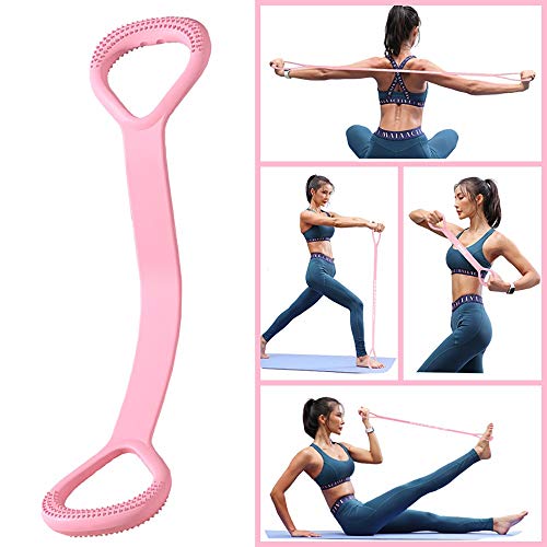 DODOBD Figure 8 Bande de résistance Matériau en Silicone Élastiques Muscle Pull Exerciseur Bande pour Musculation Entraînement pour Musculation Yoga/Pilates/Rééducation Cover