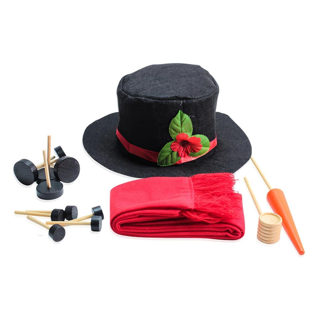 Schneemann-Set, Weihnachts-Kostüm, Urlaubszubehör, Festival-Zubehör, Verkleidungs-Set, verschleißfest, helle Farbe, Cosplay-Requisite, 13-teilig