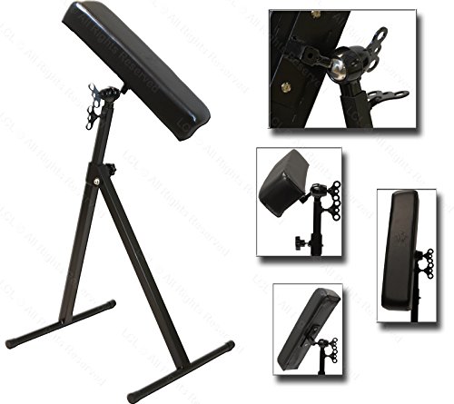 InkBed Deluxe Black Ball-and-Socket Armrest Leg Rest Adjustable Height and Tilt Tattoo Equipment