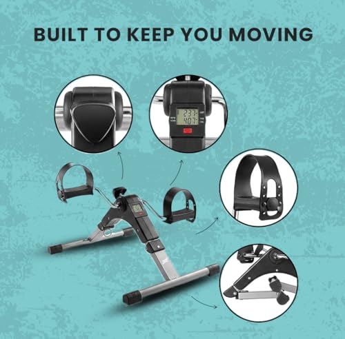 Image of Roughhouse Mini Cycle Pedal Exerciser for Home & Desk - Adjustable Resistance Under Desk Exercise Cycle for Legs & Arms, Low-Impact Fitness & Rehab Equipment