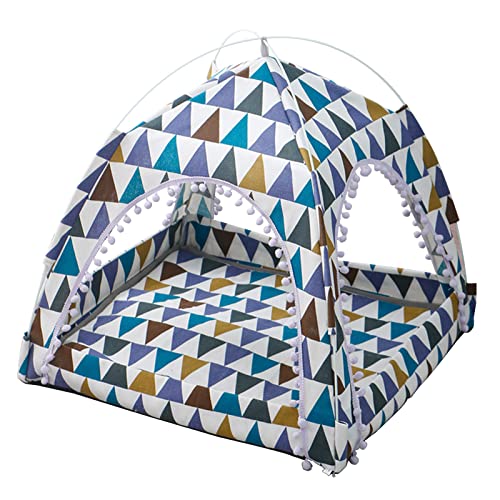 Sytaun Kittennest Ademend Warmhoudend, Langdurig Verwijderbaar Opvouwbaar Hondenhok voor Huisdierenwinkel Paars L