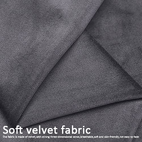 Pouf rond moderne en velours noir capitonné de haute qualité - 8