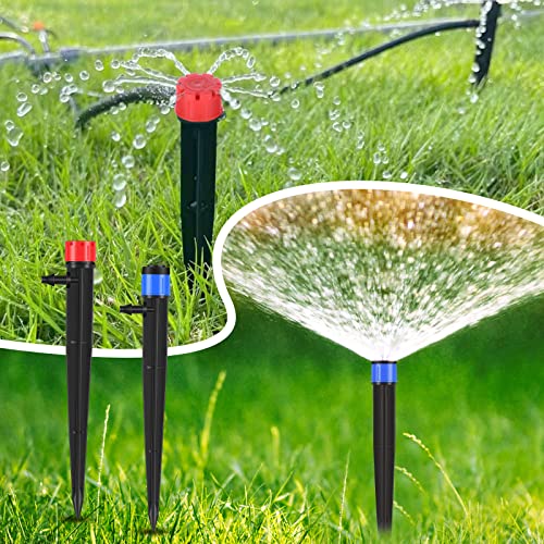 100 Pieces 5.2 Inches Drip Emitters Fan Drip Emitters For 1/4 Inch Drip Irrigation Tubing 360 Degree Adjustable Irrigation Drippers Micro Spray Irrigation Drippers Drip Emitters Plastic Micro Spray #TOP2