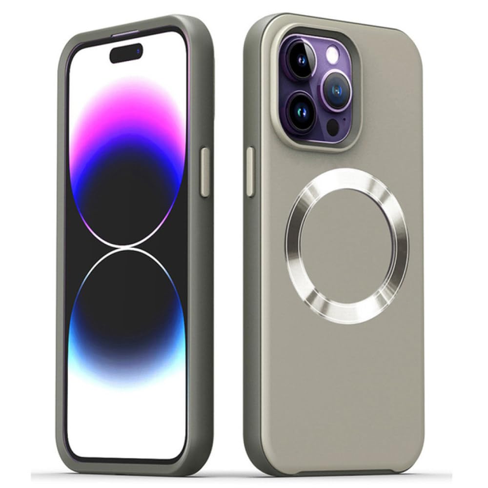 Étui magnétique mat gris pour charger votre iPhone en voiture - 7