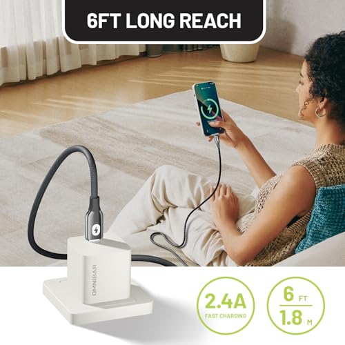 Image of USB C to Lightning Cable (6FT, Woven), MFi Certified iPhone Charger Cord, Nylon Braided Zinc Alloy Type C to Lightning Cable for Apple iPhone 14 13 12 11 X XR XS Pro, Pro Max, Plus, iPad
