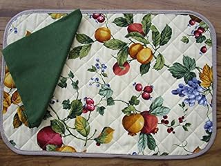 New!!! Quilted American Placemat with 1 Napkin Fruit Design Made in Italy!!!!!