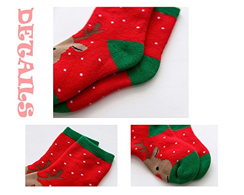 Baby Toddler Christmas Socks Girls Boys Chirldren Kids Thincken Warm Christmas Sock 3 Pairs2