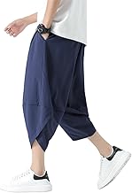 Men's Sarouel Pants, Three-Quarter Pants, For Summer, Cooling, Aladdin Pants, Large Size, Loose, Balloon Pants, Bottoms, Half Pants, Below Knee, Shorts, Casual, Cropped Pants, Spring, Summer