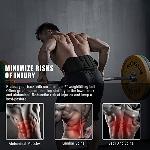 Weight Lifting Belt For Men & Women, Gym Belt For Workout, Weightlifting, Powerlifting, Squat And Deadlift, Comfortable Lumbar & Back Support (L (36-41Inches）) #TOP5