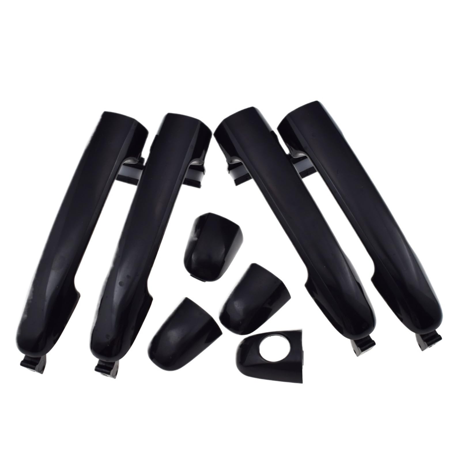 Kpuwers 4 Sides Exterior Door Handle Black Outside Door Handle 826513K000 82651-3K000 For Hyundai For Sonata 2006 2007 2008 2009 2010 Handles Replacement(4 Sides)
