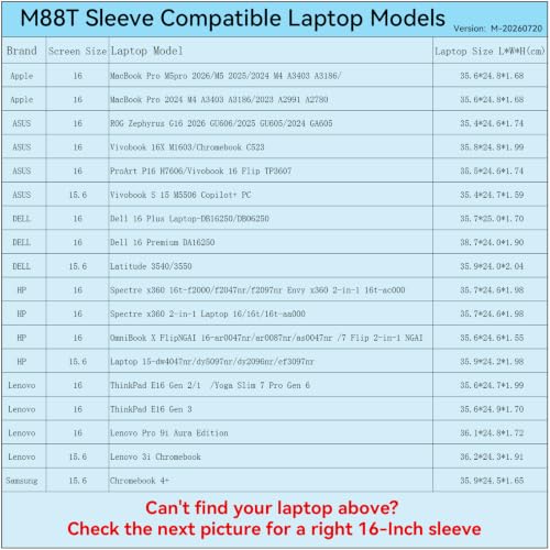 Image of Smatree M88T Hard Protective 15.6 inch Laptop Case for ASUS /DELL /HP | Compatible for 16 inch ASUS ROG Zephyrus G16 2026 /2025, for DELL 16 Premium /16 Plus, for HP OmniBook 7 Flip 2-in-1 (X8286T)