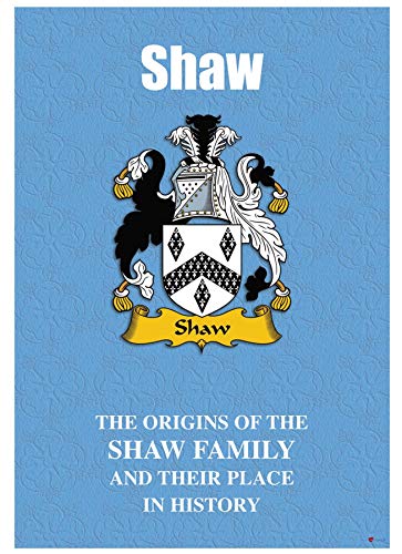 I LUV LTD Shaw Anglais Nom de Famille Livret D'histoire avec de Brefs Faits Historiques