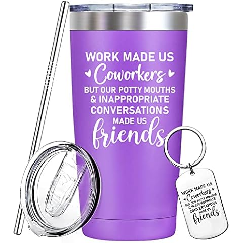 Coworkers Gifts for Women - Funny Appreciation Coworker Gifts - Going Away, Farwell, Leaving Good Bye Gifts for Coworker - Christmas Birthday Gifts for Colleague - 20oz Coworkers Tumbler Cup Cover