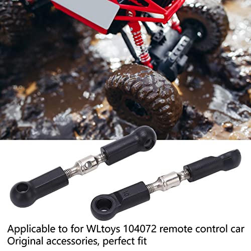 Vbestlife 2Pcs Rc Car Tie Rod, Plastic Stainless Steel Rc Car Pull Rod Replacement Connecting Rods & Parts For Wltoys 104072 Remote Control Car Combustion Engines & Parts #TOP2