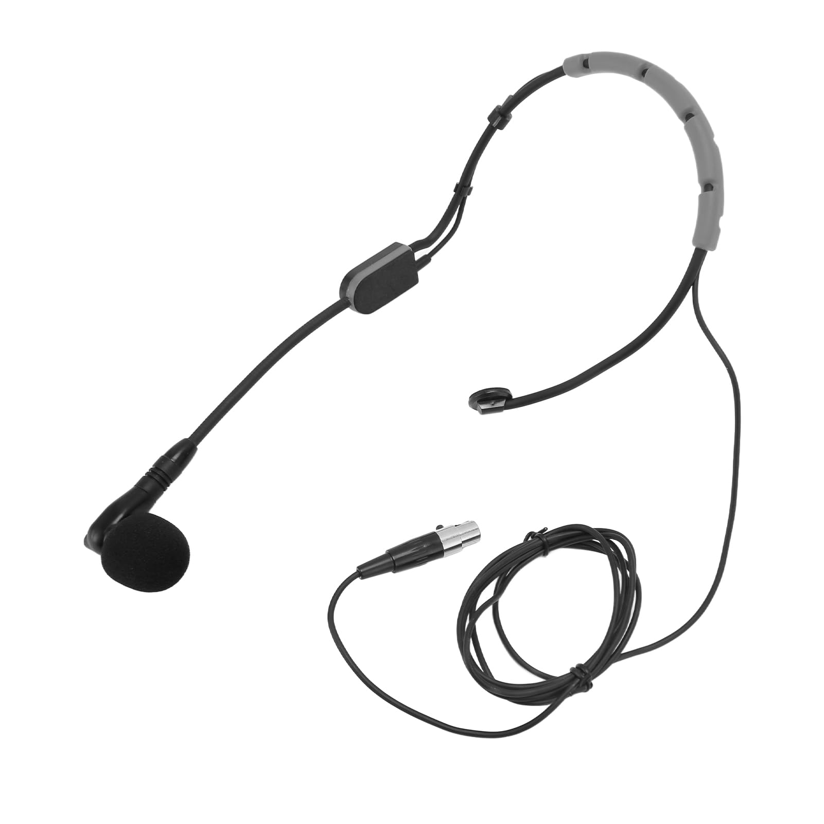 Professionale, Microfono per Cuffie da Fitness, Telaio in Filo di Montaggio, Riproduzione del Suono Chiara, Progettato per Ambienti Difficili, Parabrezza e Rete in Tessuto (GREY)