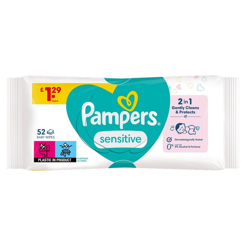 PAMPERS BABY WIPES SENSITIVE PM £1.29