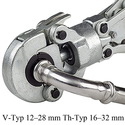 Foto von BotaBay Presszange 6T Manuelle Hydraulische Presszange V12-28mm Hydraulische Crimpzange TH16-32mm Rohrpresszange Handpresswerkzeug Set für PEX-Rohre PB-Rohre Kupferrohre