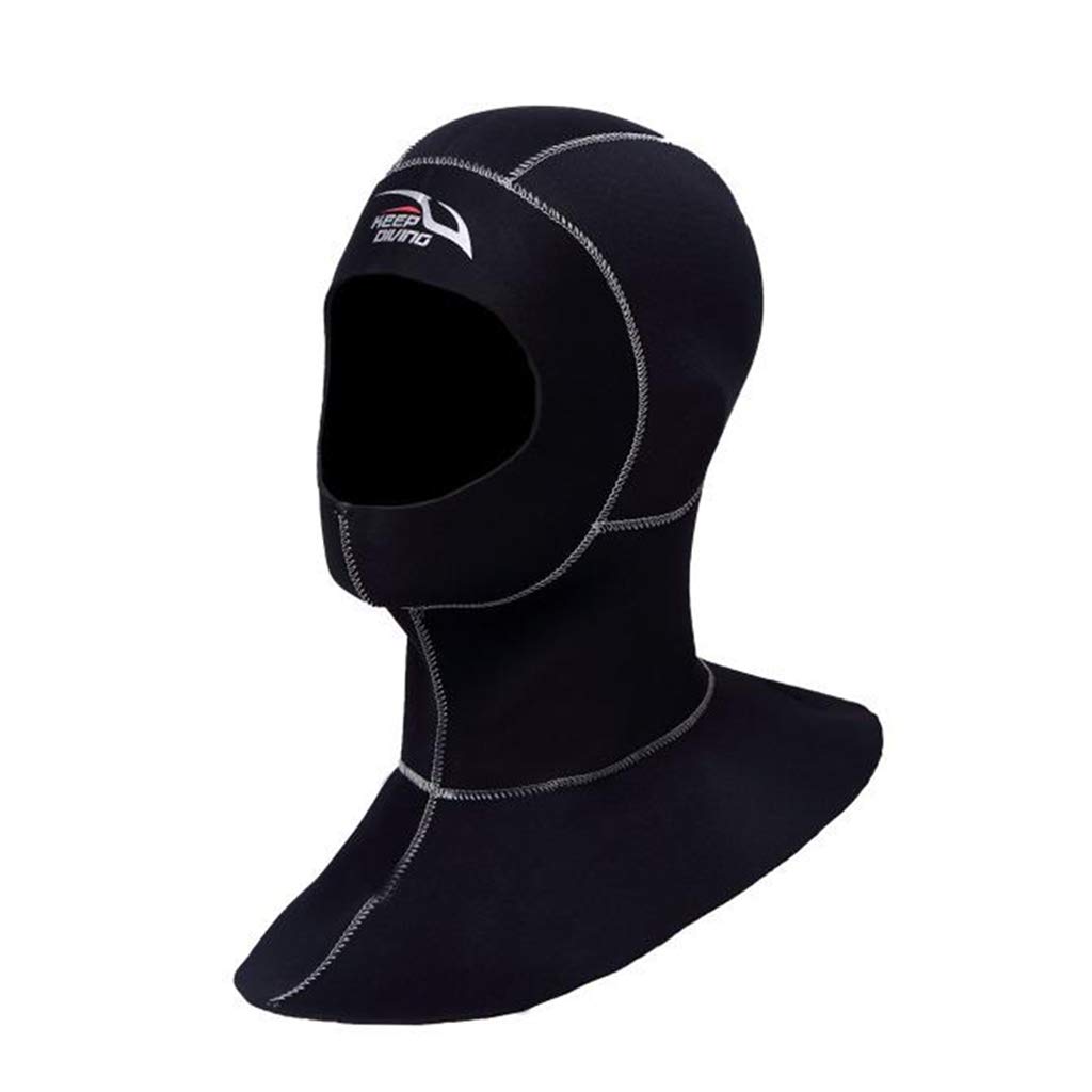 RajoNN Traje de Neopreno con Capucha para Adultos Gorro térmico para Surf Equipo de Buceo, Costura Blanca L