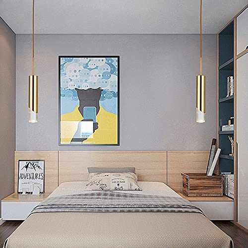 Suspension pour cuisine LED intégrée avec diffuseur acrylique transparent