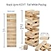 ApudArmis Giant Tumble Tower (Stack from 2Ft to Over 4.2Ft), 54 PCS Pine Wooden Stacking Timber Game with 1 Dice Set - Classic Block Giant Outdoor Game for Teens Adults Family