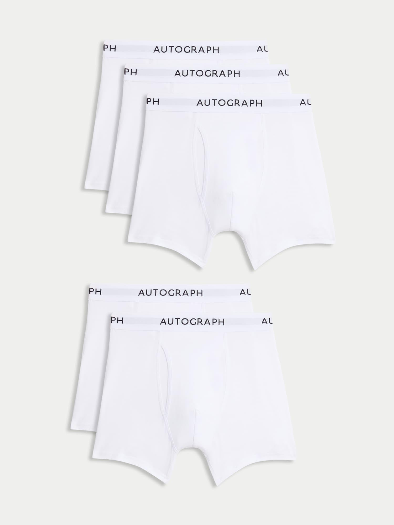 Marks & Spencer StayNew™ Herren Baumwolle Unterhose 5er-Pack Regular | Mit mittlerem Bund, Leicht