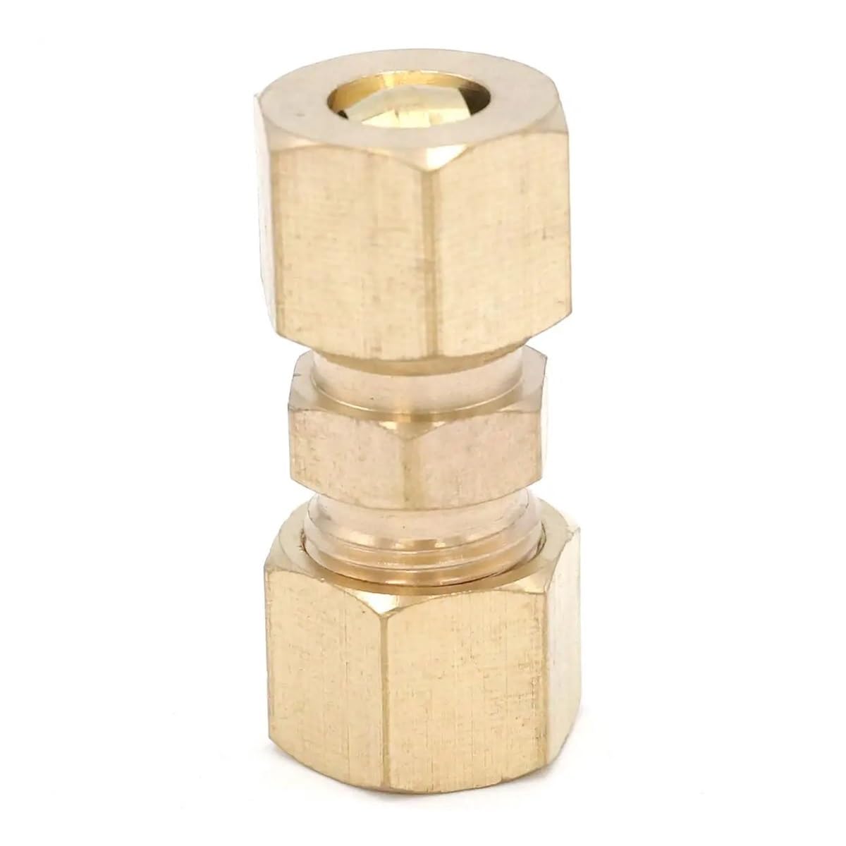 Rvblrdse One Color Fit 5/16" Tube Od Straight Compression Union Brass Pipe Fitting Connector