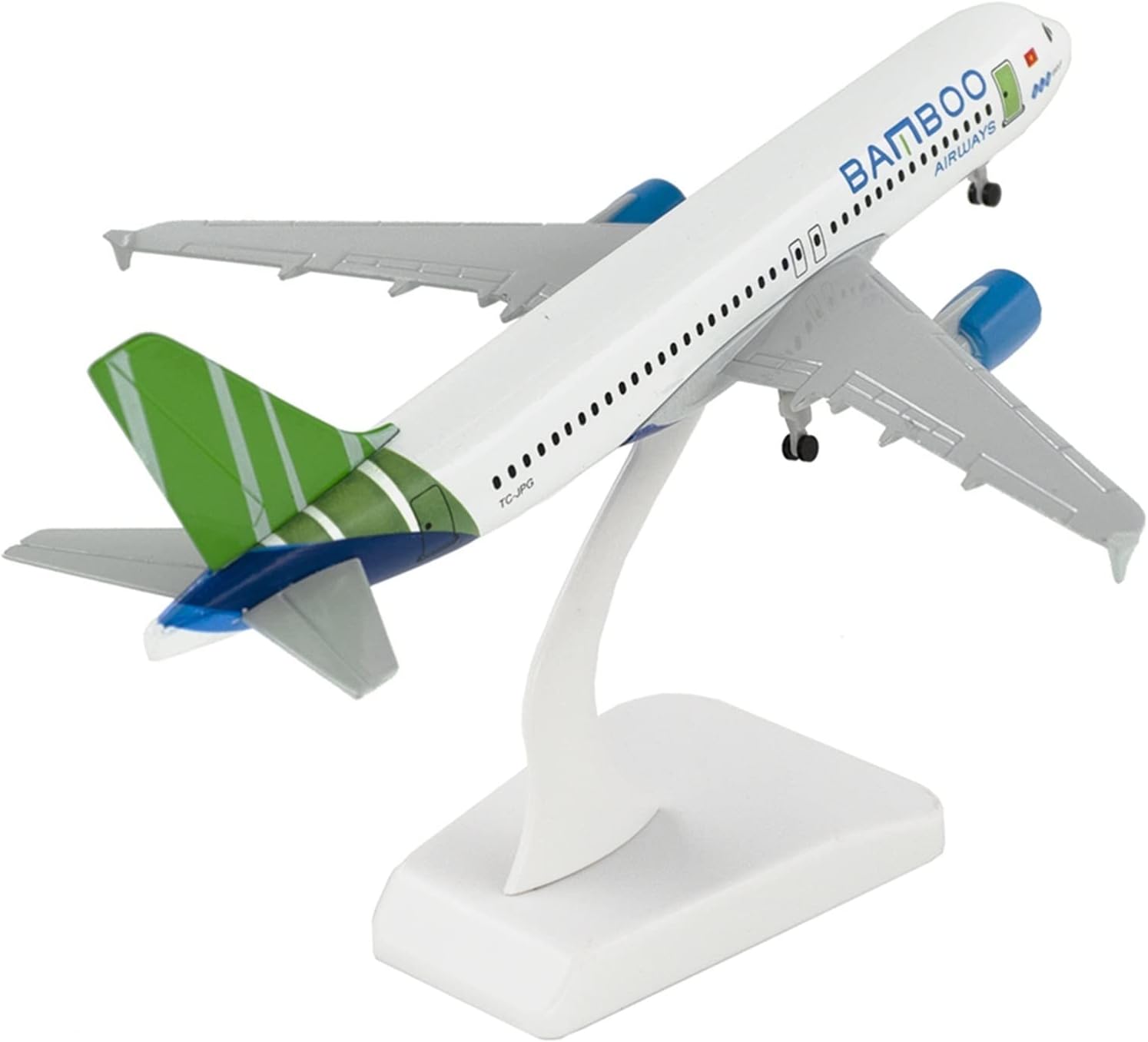 20cm Fit for Bamboo Airways Airbus A320 Alloy Airplane Model with Landing Gear Collectible Gift Hobby Playgame Kit