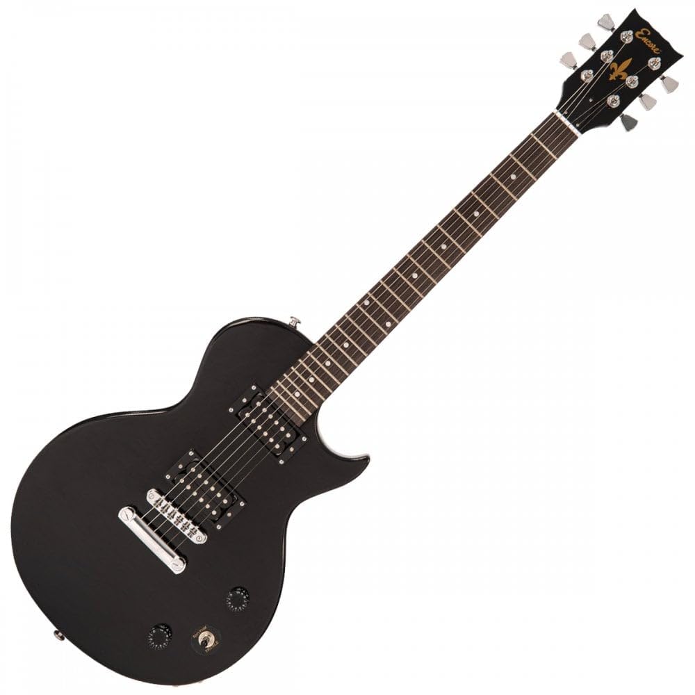 Encore Chitarra elettrica Blaster E90 - Nero lucido | Corpo e manico in mogano | Pickup a doppia bobina | Lezioni online incluse | Chitarra elettrica perfetta per principianti